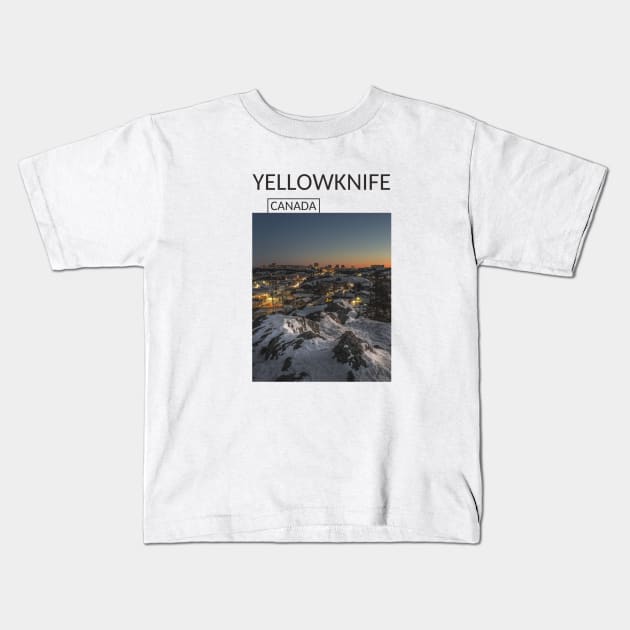 Yellowknife Northwest Territories Canada City Souvenir Gift for Canadian T-shirt Apparel Mug Notebook Tote Pillow Sticker Magnet Kids T-Shirt by Mr. Travel Joy